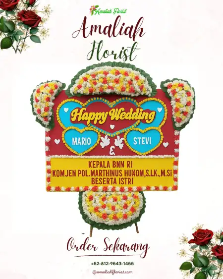 Papan Bunga Pernikahan Suban